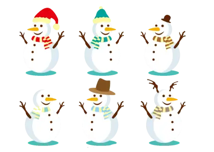 Cute Snowmen with Winter Accessories