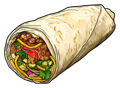 Delicious Chicken Burrito