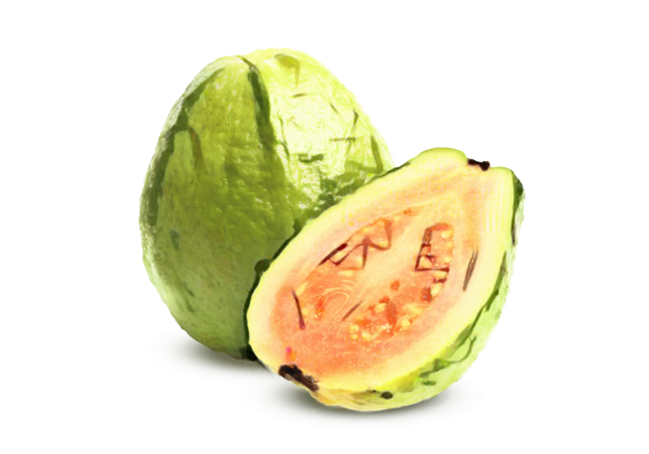 Fresh Green Guava with Sliced Inside