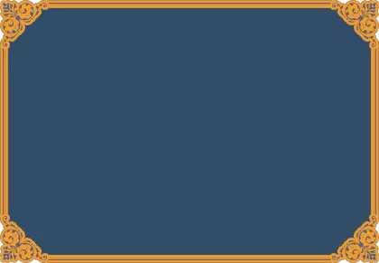 Blue Frame with Orange Border