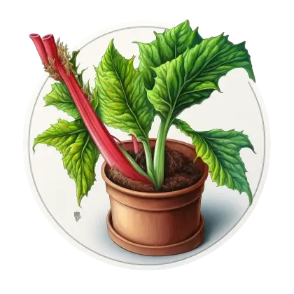 Potted Plant with Large Leaves
