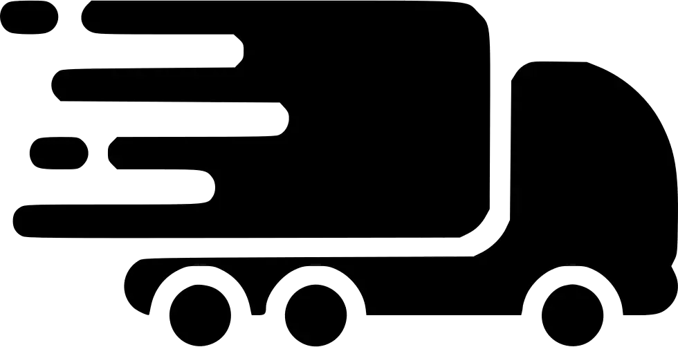Fast Delivery Truck Icon in Black