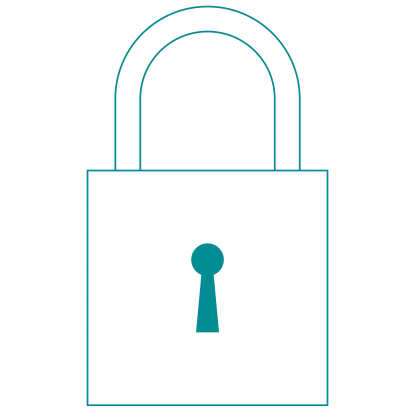 Simple Padlock Illustration for Security Concept