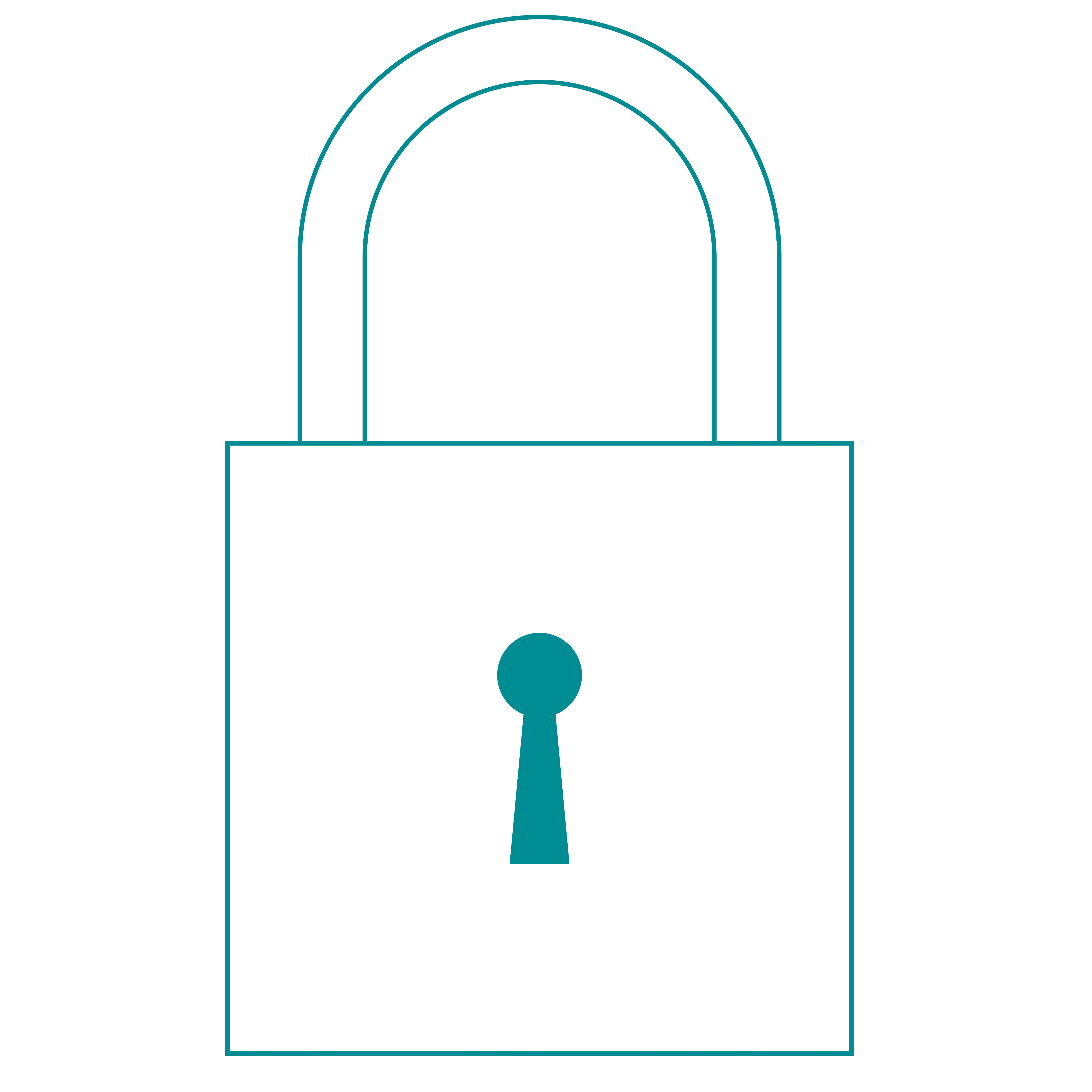Simple Padlock Illustration for Security Concept