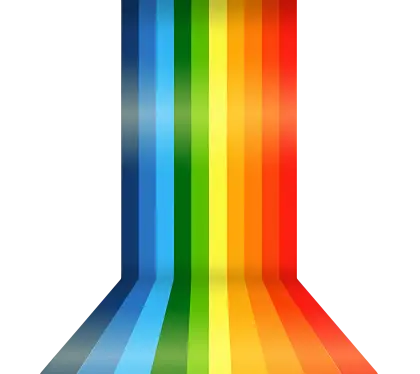 Vertical Striped Rainbow Illustration