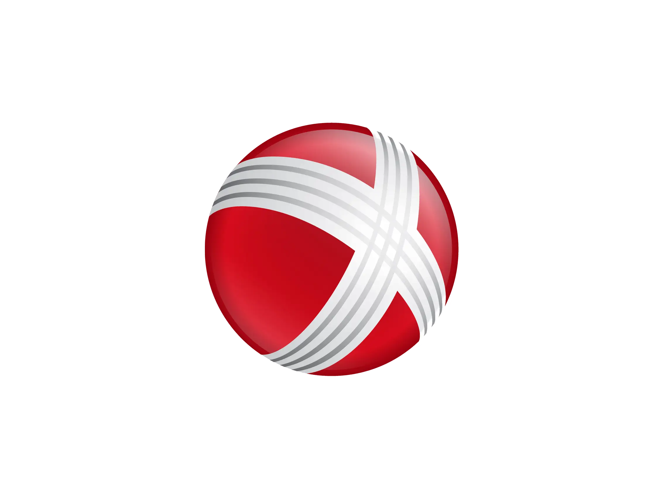 Red Ball with White Stripes