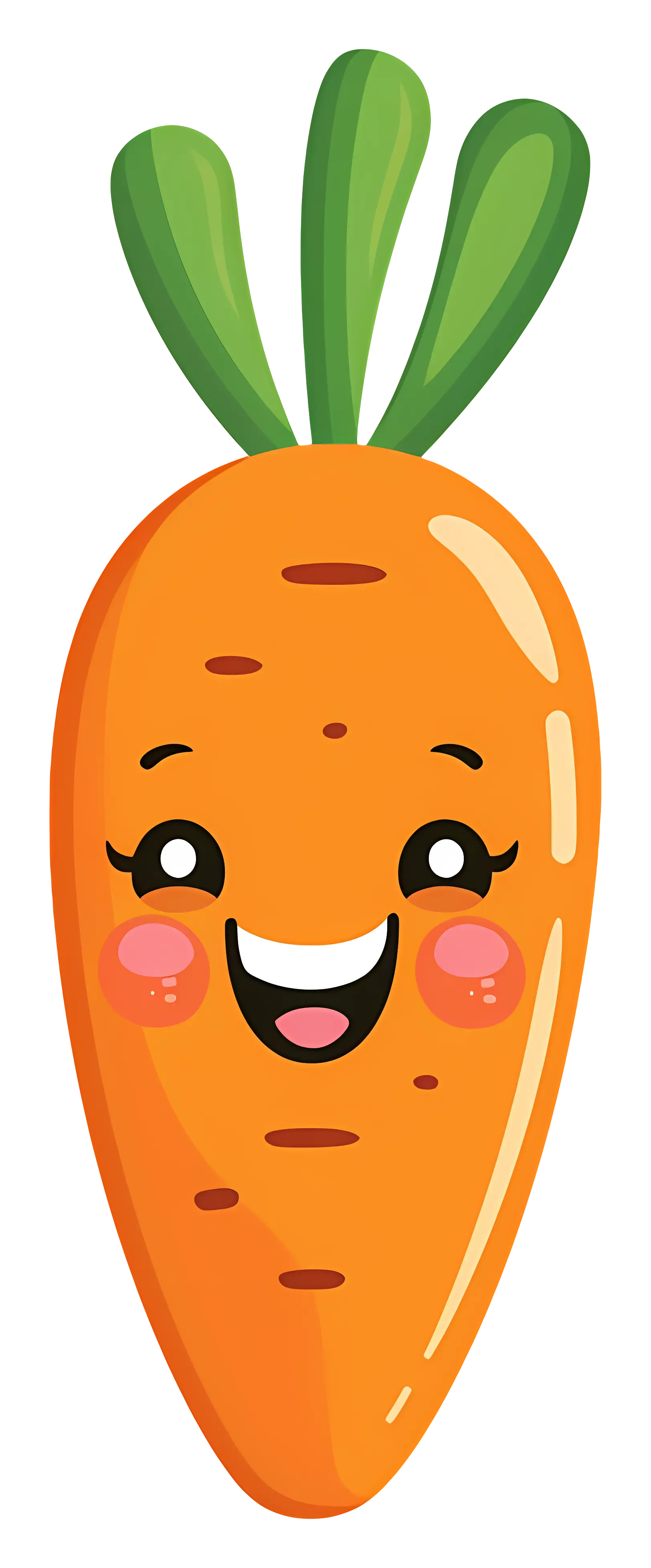 Cute Smiling Cartoon Carrot Illustration