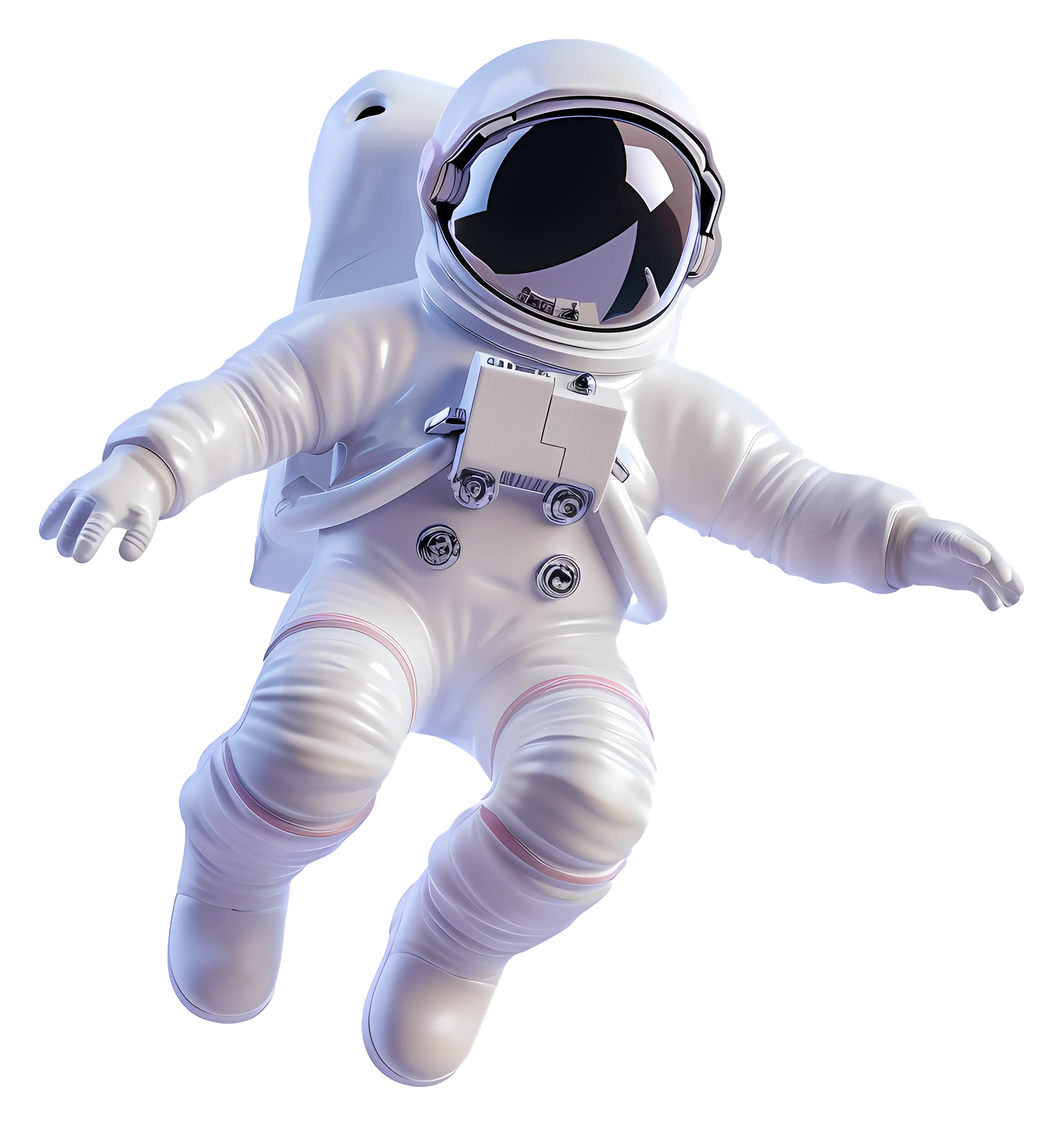 Astronaut Floating in Outer Space Illustration