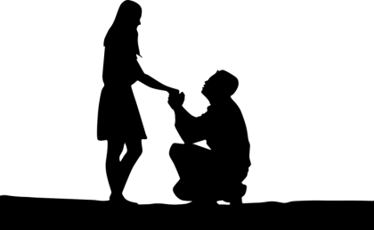 Proposal Silhouette Depiction of Love