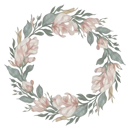 Beautiful Floral Wreath in Pastel Tones