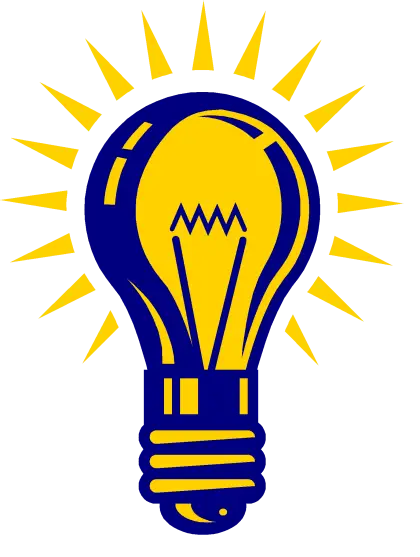 Yellow Cartoon Light Bulb Illustration
