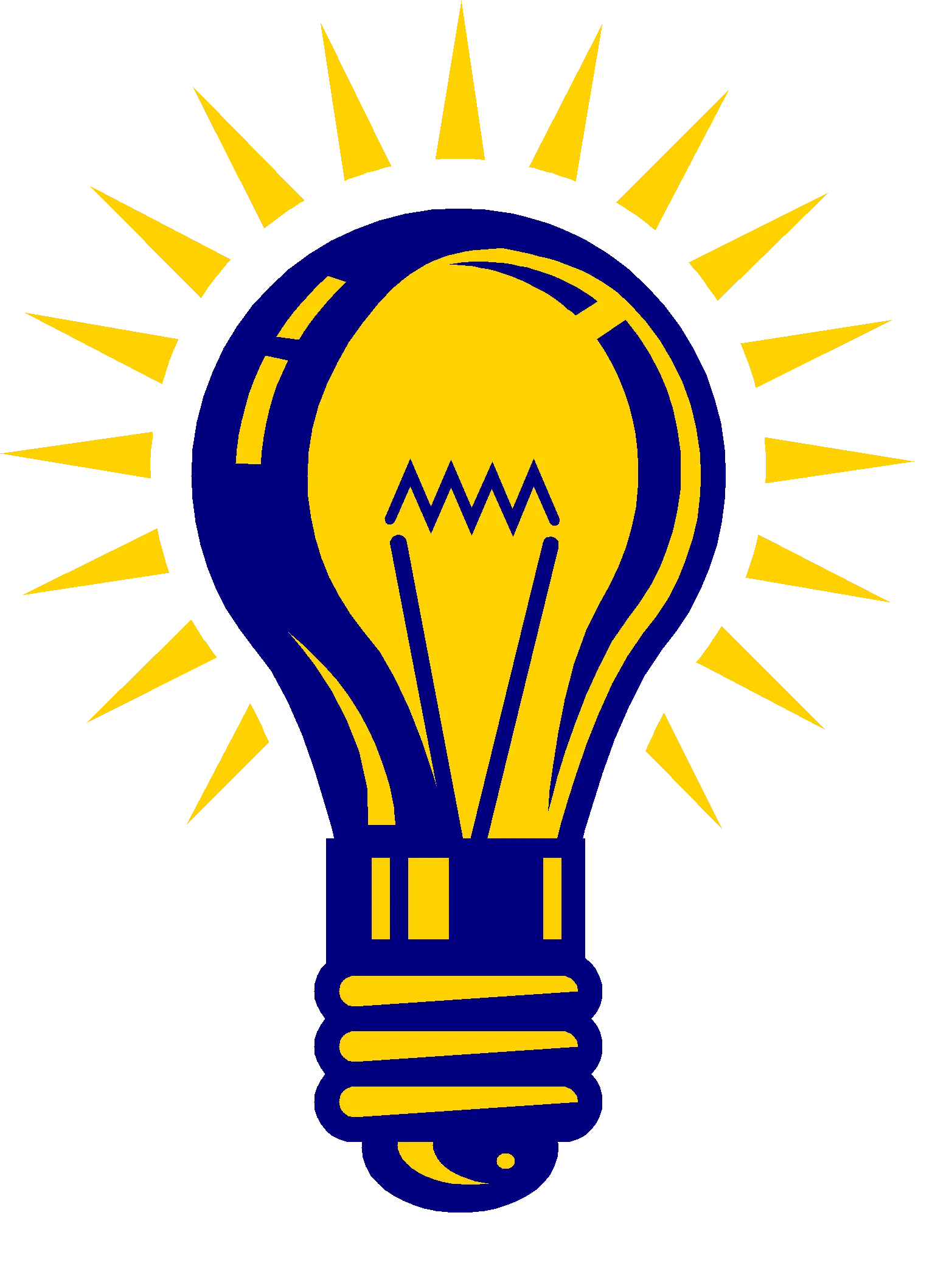 Yellow Cartoon Light Bulb Illustration