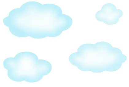 Soft Blue Fluffy Clouds Illustration