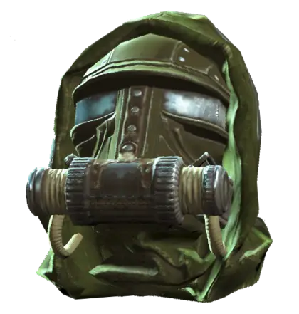 Green and Brown Gas Mask Illustration