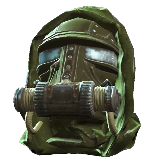 Green and Brown Gas Mask Illustration