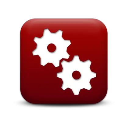 Red Gear Icon for App and Settings