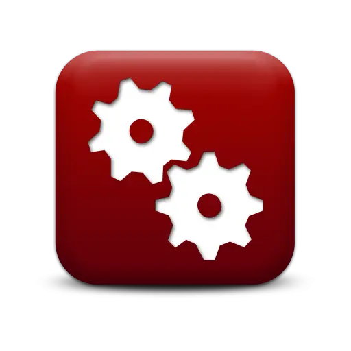 Red Gear Icon for App and Settings