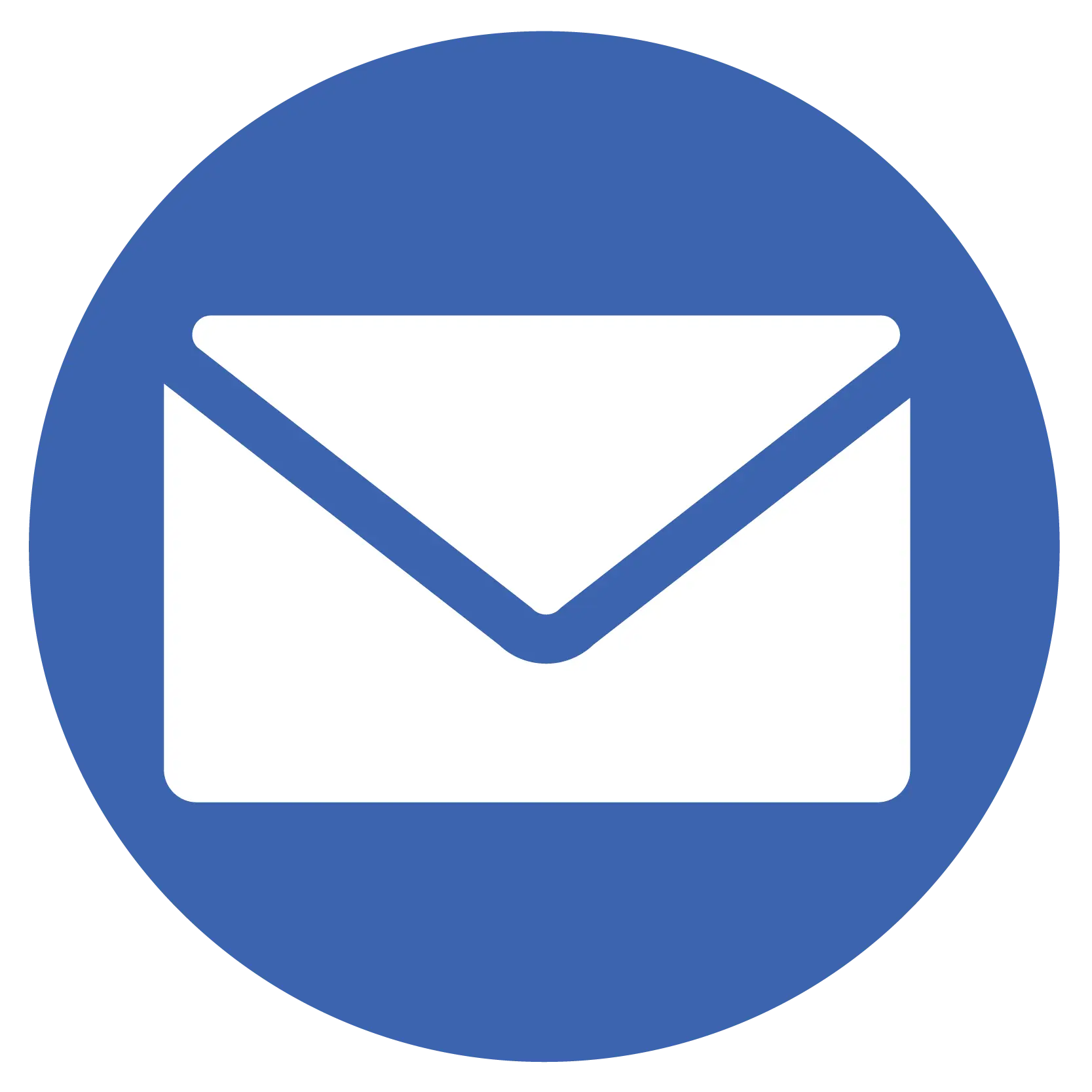 Blue Envelope Icon in Circle
