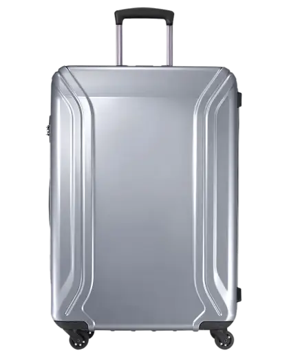 Silver Roller Suitcase for Travel