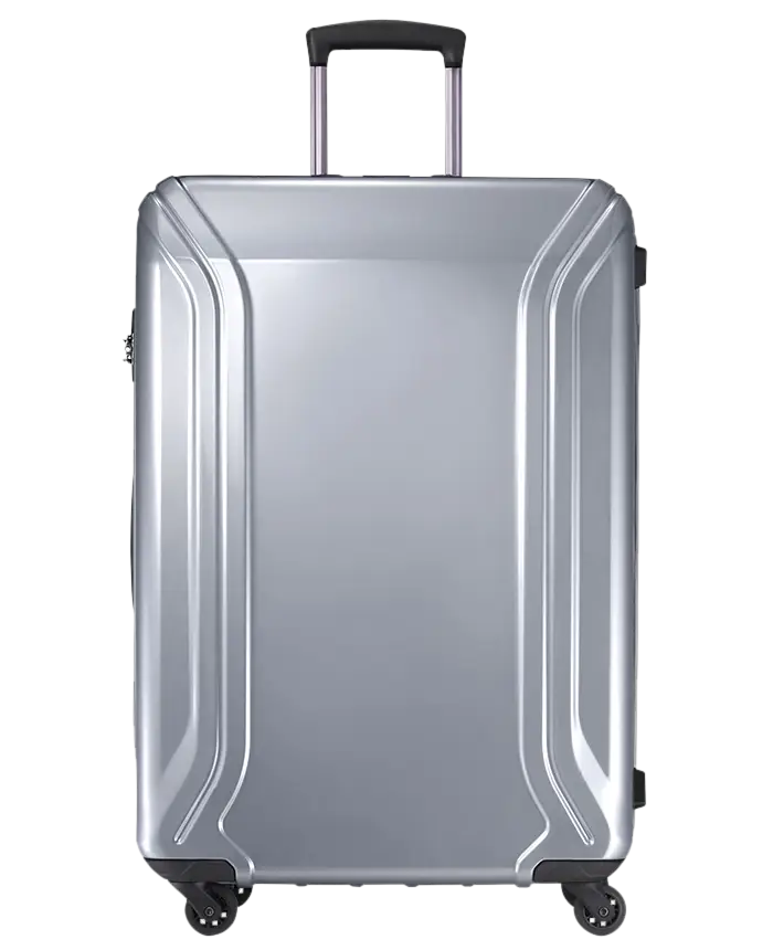 Silver Roller Suitcase for Travel