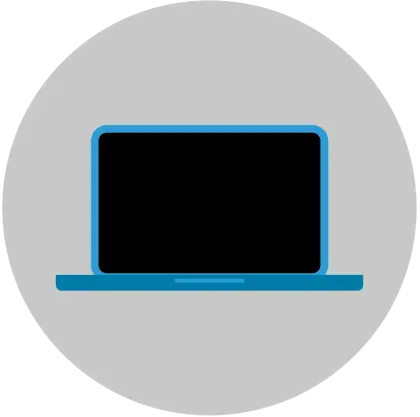 Minimalist Blue Laptop Illustration