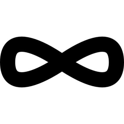 Black Filled Infinity Symbol