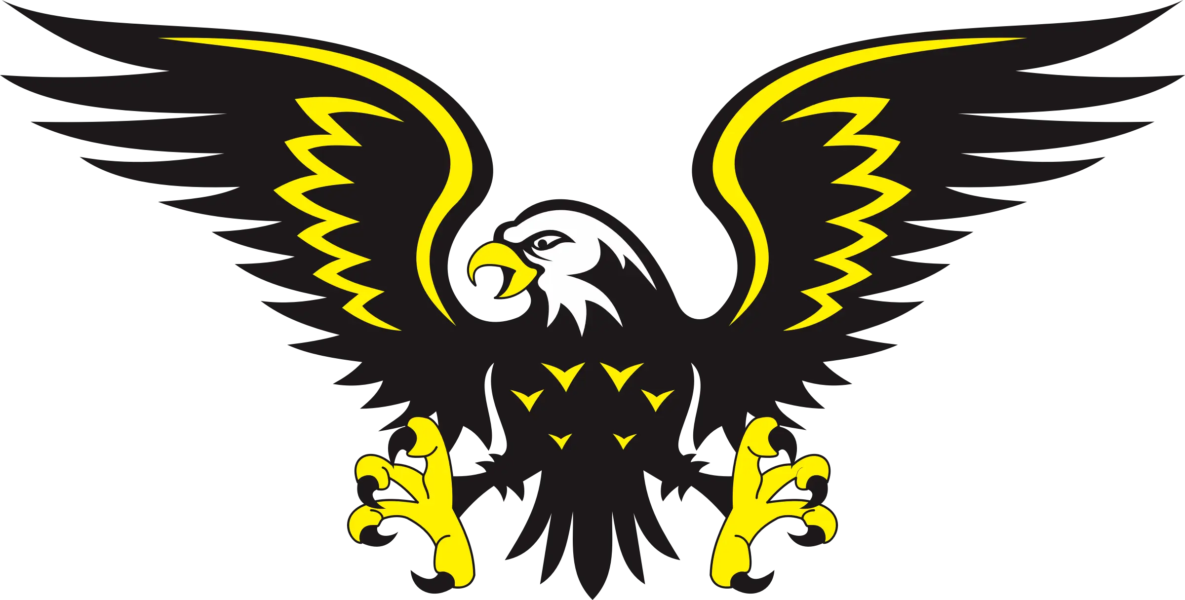 Bold Black and Yellow Eagle Symbol