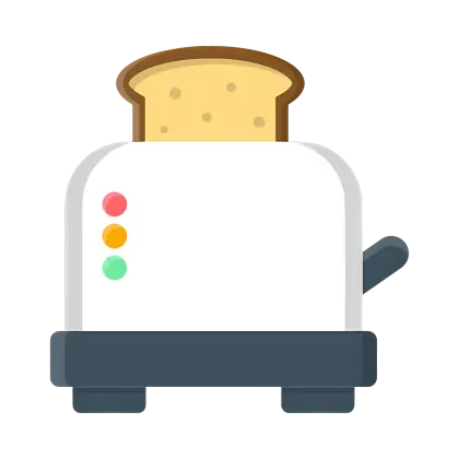 Toaster with Bread for Breakfast