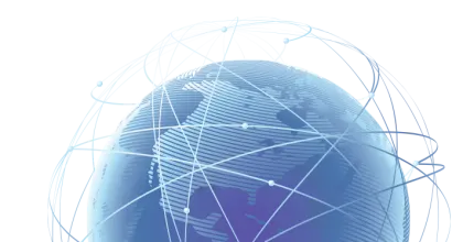 Digital Globe with Connected Lines