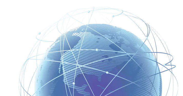 Digital Globe with Connected Lines