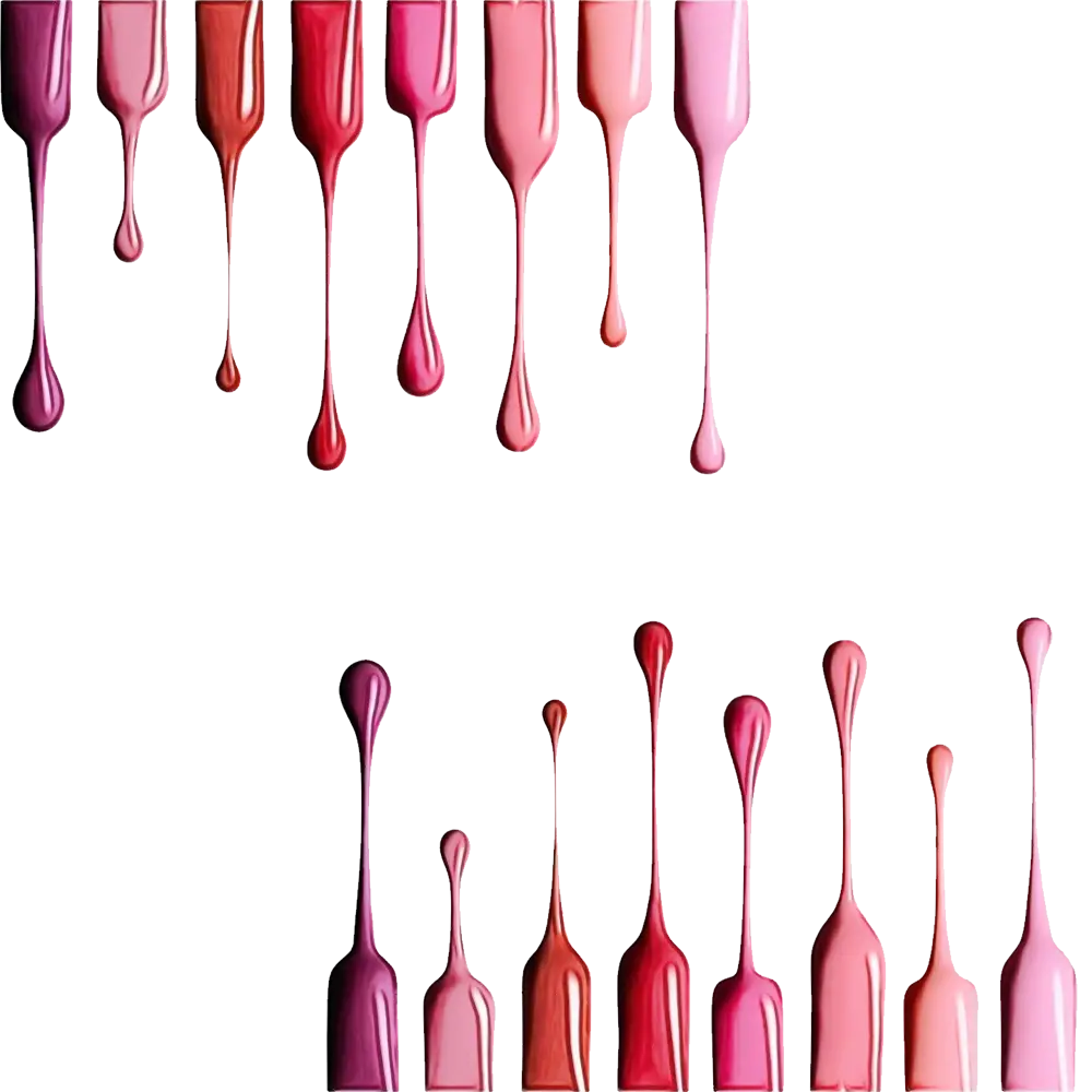 Colorful Nail Polish Drips