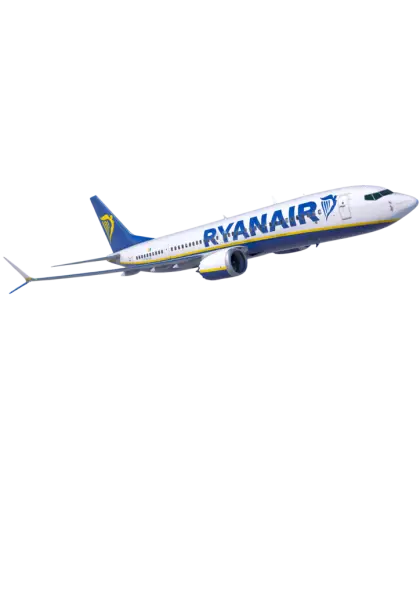 Ryanair Airplane in Flight