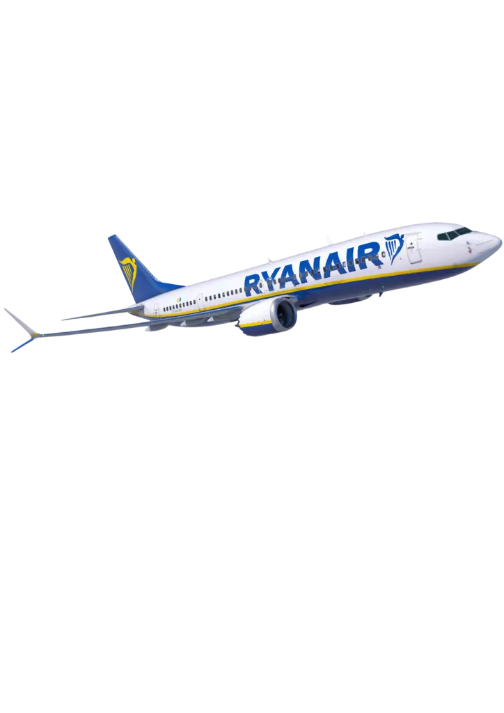 Ryanair Airplane in Flight