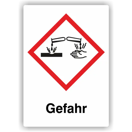 Corrosive Hazard Warning Sign