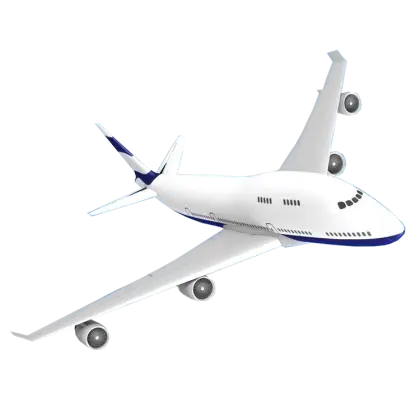 White and Blue Airplane Illustration