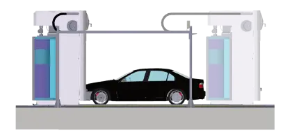 Car in Automated Car Wash