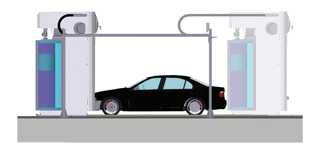 Car in Automated Car Wash