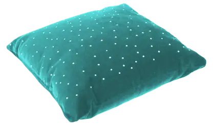 Green Cushion with White Dot Pattern for Home Decor
