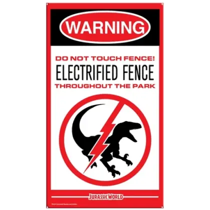 Warning Sign for Electrified Fence