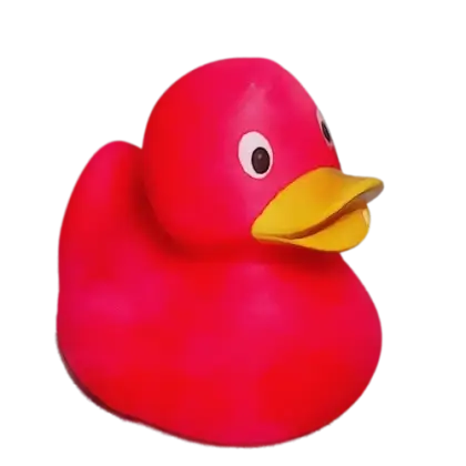 Red Rubber Duck Toy Cartoon Illustration