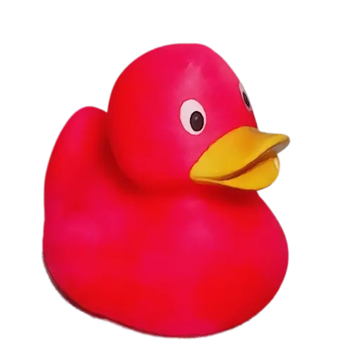 Red Rubber Duck Toy Cartoon Illustration