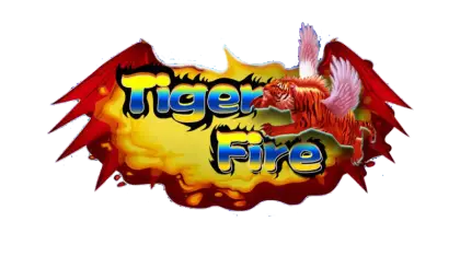 Tiger Fire Logo with Flames and Wings