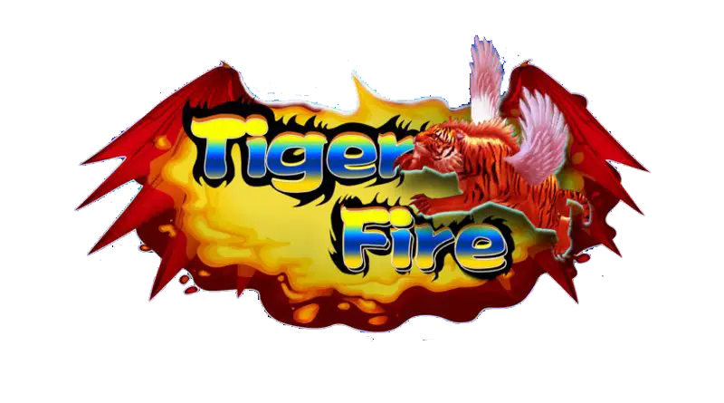Tiger Fire Logo with Flames and Wings