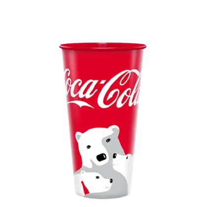 Red Coca-Cola Cup with Polar Bears