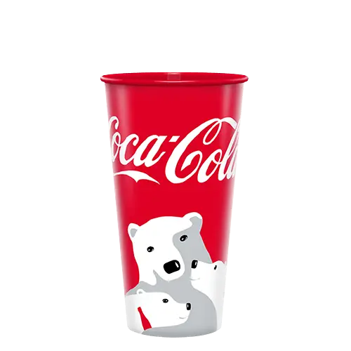 Red Coca-Cola Cup with Polar Bears