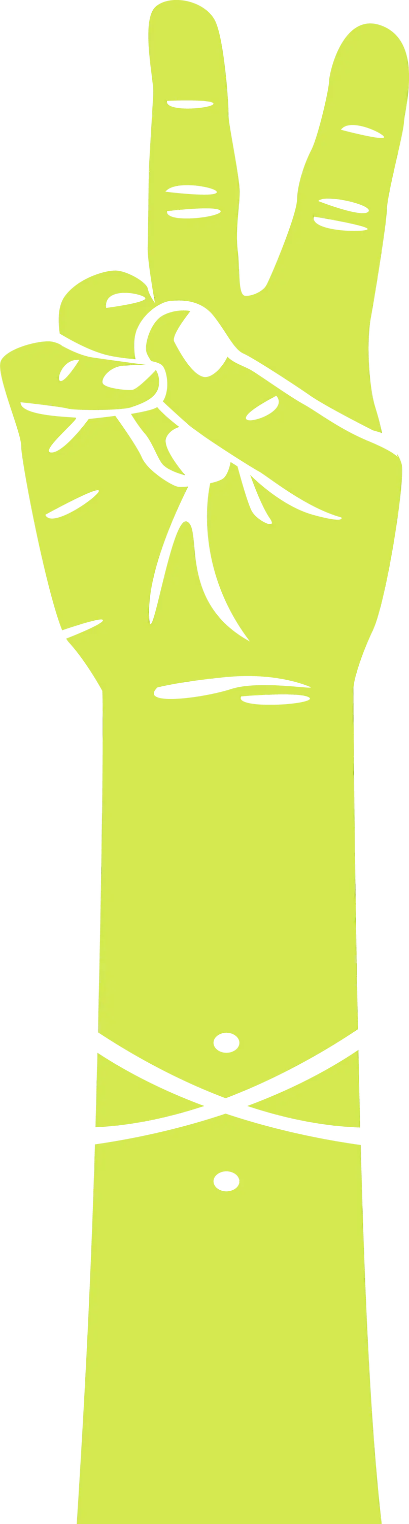 Green Peace Hand Gesture Symbol