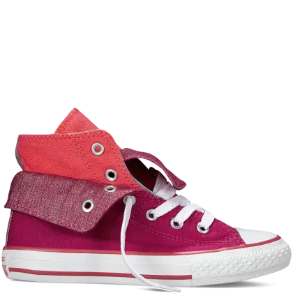 Pink and Red High-Top Sneaker