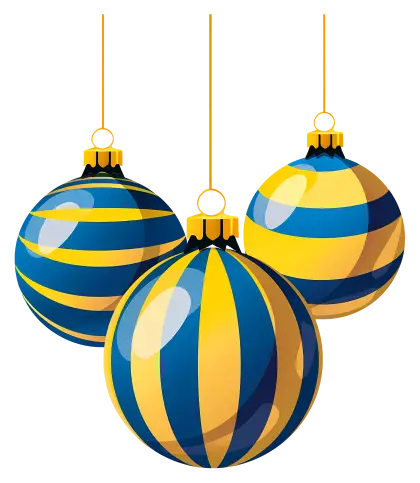 Striped Christmas Tree Ornaments