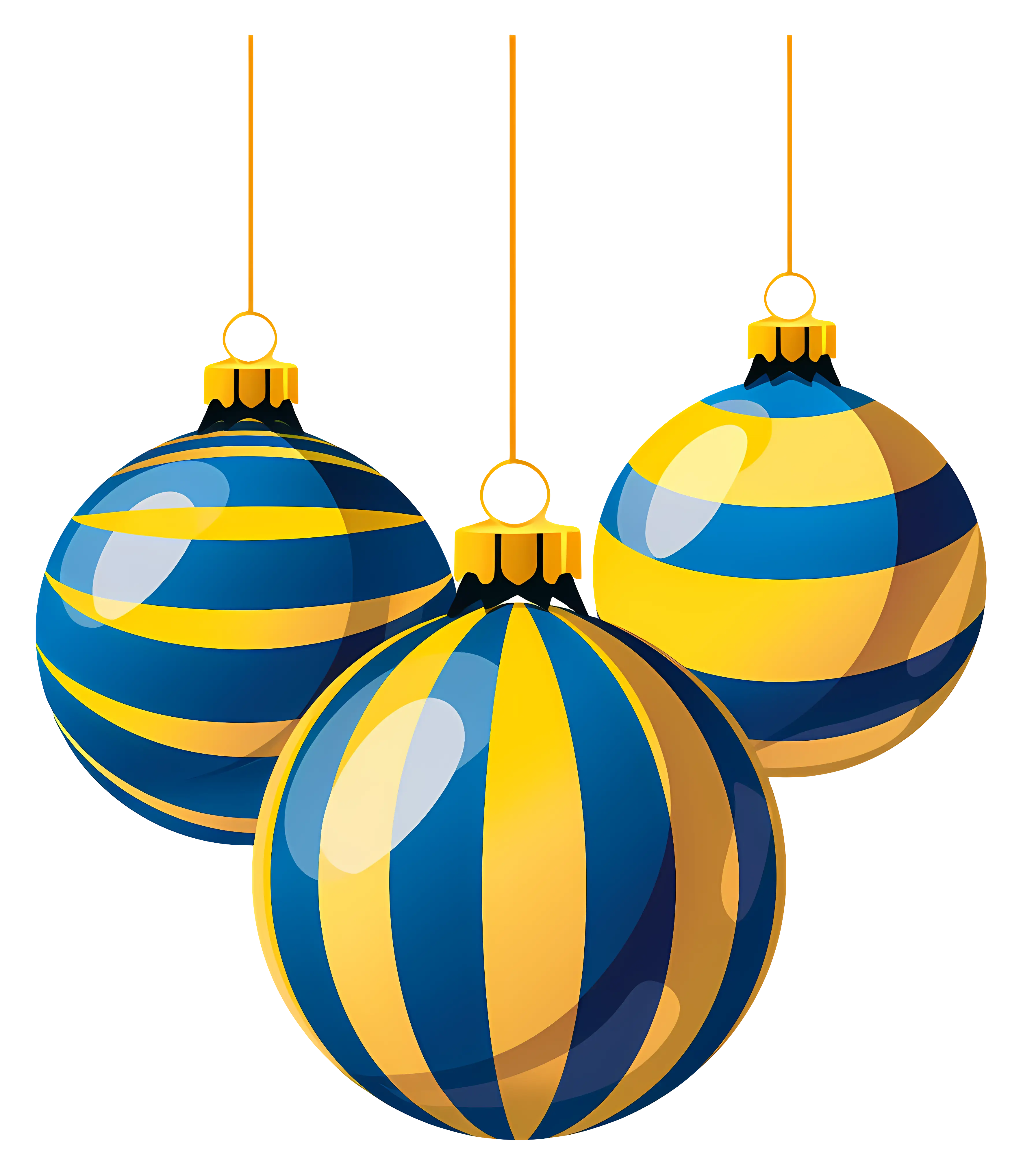 Striped Christmas Tree Ornaments