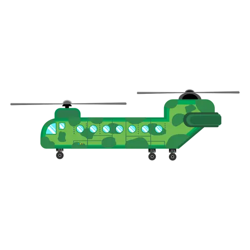Military Helicopter with Camouflage Design